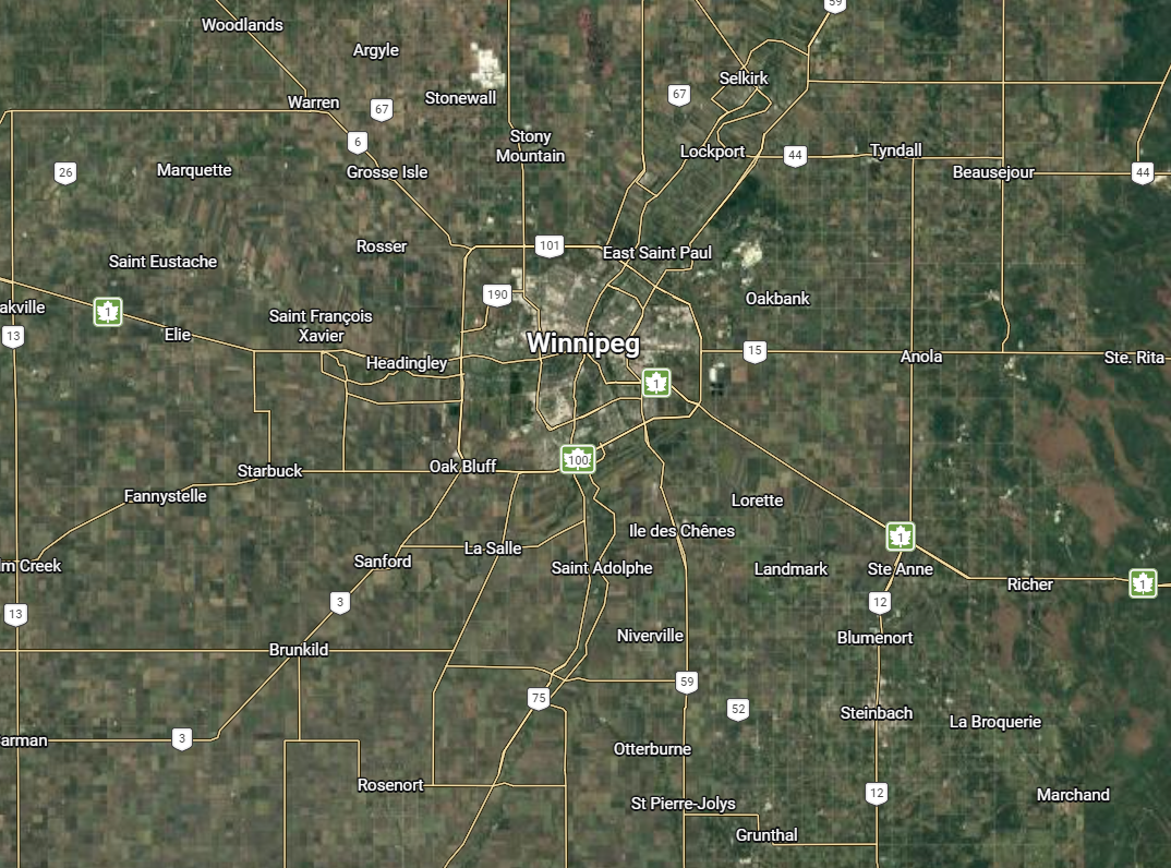 Winnipeg and surrounding service area